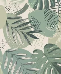 Brand Mckenzie Abstract Jungle Wallpaper, Leaf Green