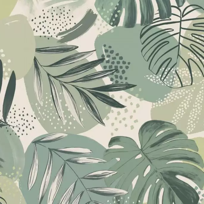 Brand Mckenzie Abstract Jungle Wallpaper, Leaf Green 3 Brand Mckenzie Abstract Jungle Wallpaper, Leaf Green