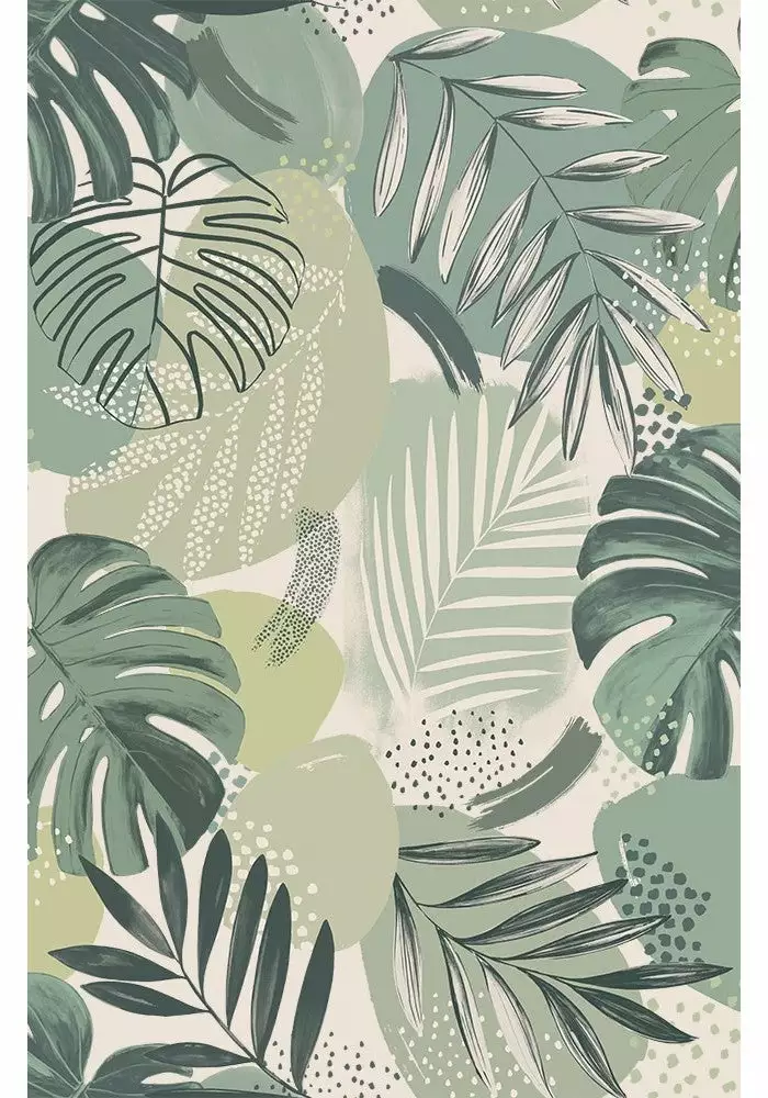 Brand Mckenzie Abstract Jungle Wallpaper, Leaf Green 5 Brand Mckenzie Abstract Jungle Wallpaper, Leaf Green