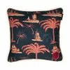 Mind The Gap Aegean Dark Linen Cushion Blue Skies Ahead