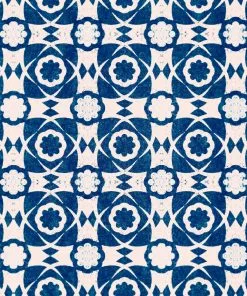 Mind The Gap Blue Skies Ahead Aegean Tiles Ultramarine Green Wallpaper