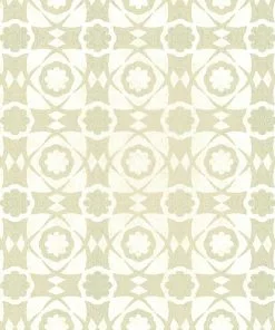 Mind The Gap Blue Skies Ahead Aegean Tiles Ultramarine Green Wallpaper