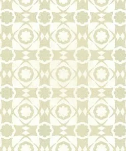 Mind The Gap Blue Skies Ahead Aegean Tiles Leather Wallpaper