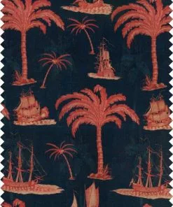 Mind The Gap Linen Fabrics, Aegean Indigo