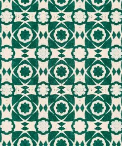 Mind The Gap Aegean Tiles Indigo Wallpaper