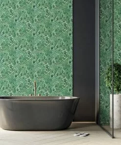 Brand Mckenzie Rose & Thorn Alpine Landscape Wallpaper, Alpine Green