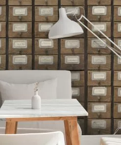 Mind The Gap Apothecary Wallpaper