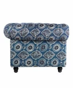 Mind The Gap MTG FURNITURE - WINSTON TUFTED SOFA AJRAK Linen Rose & Thorn