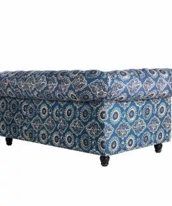 Mind The Gap MTG FURNITURE - WINSTON TUFTED SOFA AJRAK Linen Rose & Thorn