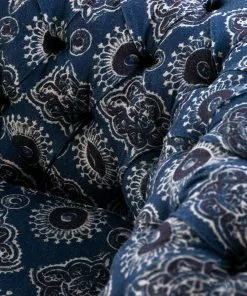 Mind The Gap MTG FURNITURE - WINSTON TUFTED SOFA AJRAK Linen Rose & Thorn