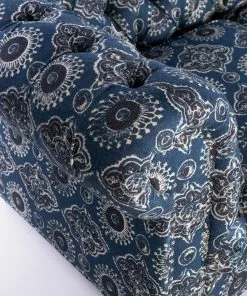 Mind The Gap MTG FURNITURE - WINSTON TUFTED SOFA AJRAK Linen Rose & Thorn