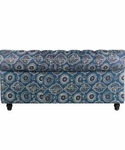 Mind The Gap MTG FURNITURE - WINSTON TUFTED SOFA AJRAK Linen Rose & Thorn