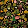 Mind The Gap Asian Fruits And Flowers Anthracite Wallpaper