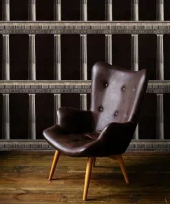 Mind The Gap Wallpaper & Paint Athena Anthracite Wallpaper