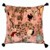 Mind The Gap The Royal Garden Pink Velvet Cushion