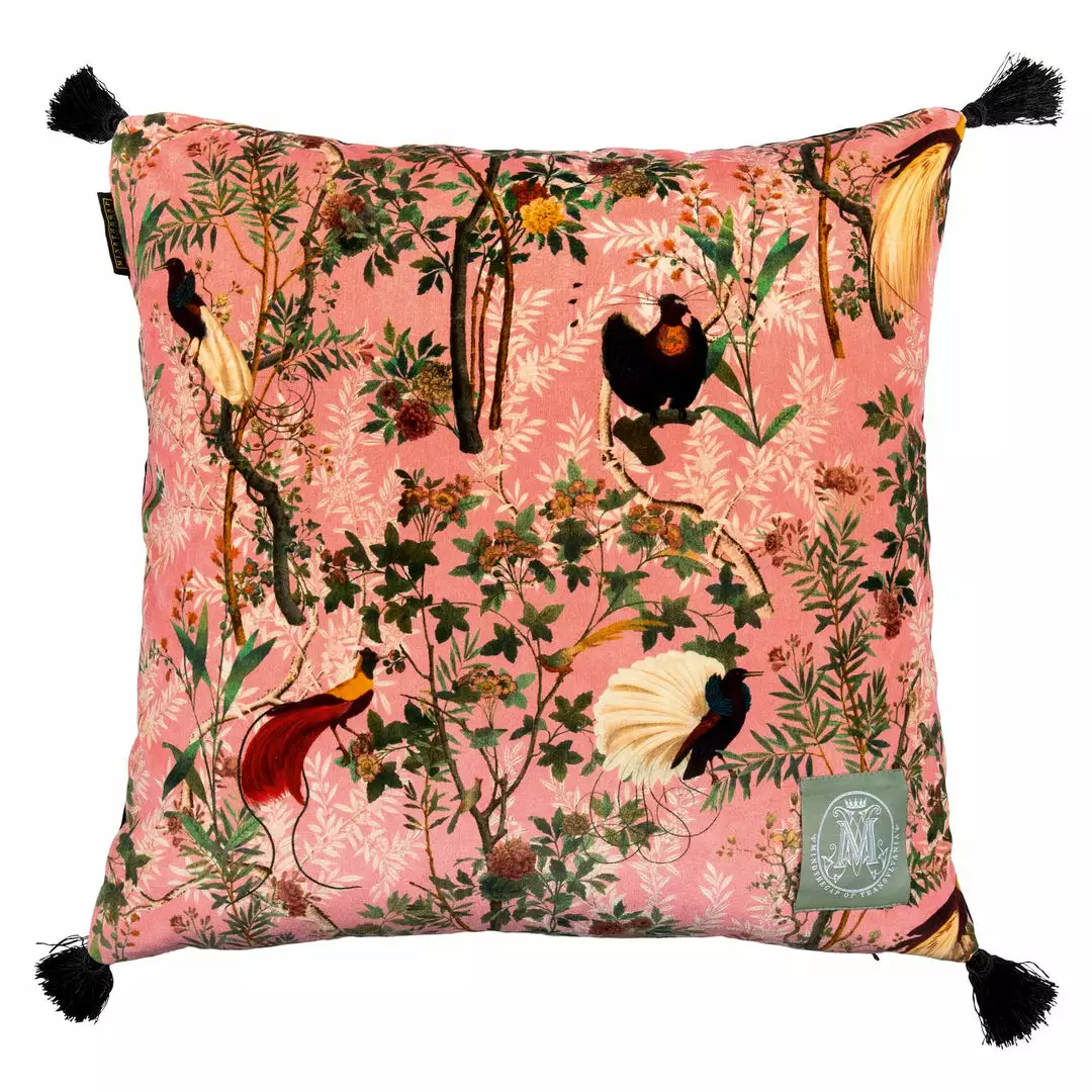 Mind The Gap The Royal Garden Pink Velvet Cushion 3 Mind The Gap The Royal Garden Pink Velvet Cushion