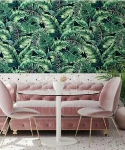 Brand Mckenzie Banana Leaves Max Wallpaper, Leaf Green
