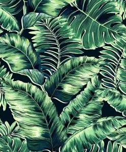 Brand Mckenzie Banana Leaves Max Wallpaper, Leaf Green 7 Brand Mckenzie Banana Leaves Max Wallpaper, Leaf Green