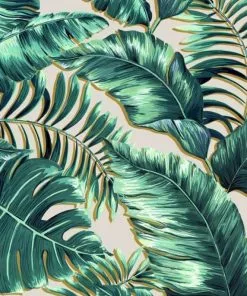 Brand Mckenzie Banana Leaves Wallpaper Blush Pink Memphis To Miami