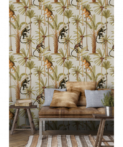 Mind The Gap Barbados Anthracite Wallpaper Havana Tropicana