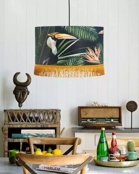 Mind The Gap Drum Lampshades Birds Of Paradise 4 Mind The Gap Drum Lampshades Birds Of Paradise