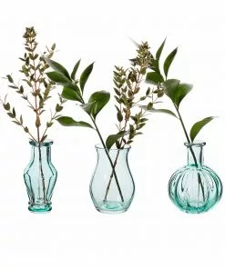 Sass & Belle Set Of 3 Pink Recycled Vases Small