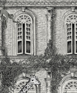 Brand Mckenzie Animal Architecture Wallpaper, Architecture Grey