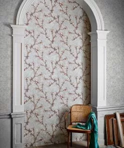 BN Van Gogh Wallpaper 'Sprig Of Flowering Almond' Grey Les Jardins Royaux