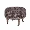 Mind The Gap Indigena Fez Tufted Stool - Bogolanfini