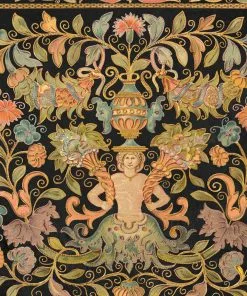 Mind The Gap Brocade Anthracite Wallpaper Les Jardins Royaux