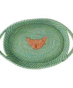 Rice DK New Raffia Oval Bread Basket - Croissant