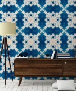 Mind The Gap Shibori Butterfly Wallpaper Blue Skies Ahead