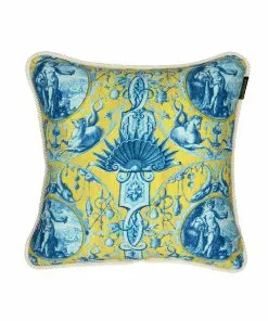 Mind The Gap Calypso Linen Cushion Blue Skies Ahead