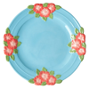 Rice By Rice New Ceramic Floral Dinner Plate - Blue 1 Rice By Rice New Ceramic Floral Dinner Plate - Blue
