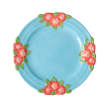 Rice By Rice Ceramic Floral Side Plate - Blue 2 Rice By Rice Ceramic Floral Side Plate - Blue