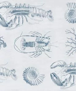 Thedesignyarduk Blue Skies Ahead Lobster Taupe Wallpaper