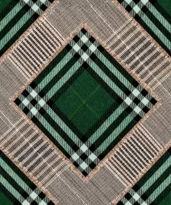Mind The Gap Checkered Patchwork Green Wallpaper Wallpaper & Paint
