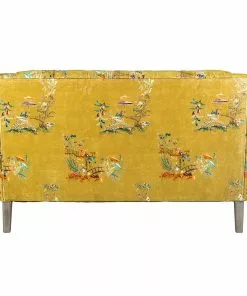 Mind The Gap MTG FURNITURE - BARON TUFTED SOFA - CHINOISERIE VELVET Rose & Thorn