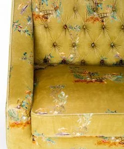 Mind The Gap MTG FURNITURE - BARON TUFTED SOFA - CHINOISERIE VELVET Rose & Thorn