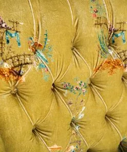 Mind The Gap MTG FURNITURE - BARON TUFTED SOFA - CHINOISERIE VELVET Rose & Thorn