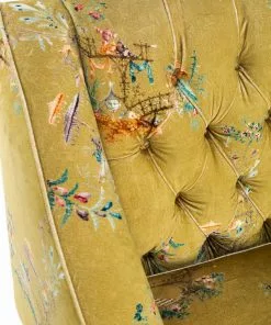 Mind The Gap MTG FURNITURE - BARON TUFTED SOFA - CHINOISERIE VELVET Rose & Thorn