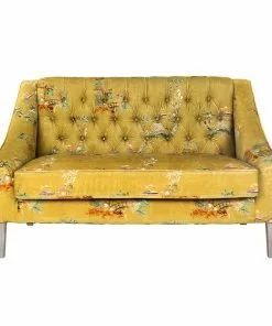 Mind The Gap MTG FURNITURE - BARON TUFTED SOFA - CHINOISERIE VELVET Rose & Thorn