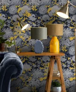 Mind The Gap Chrysanthemums Yellow Wallpaper