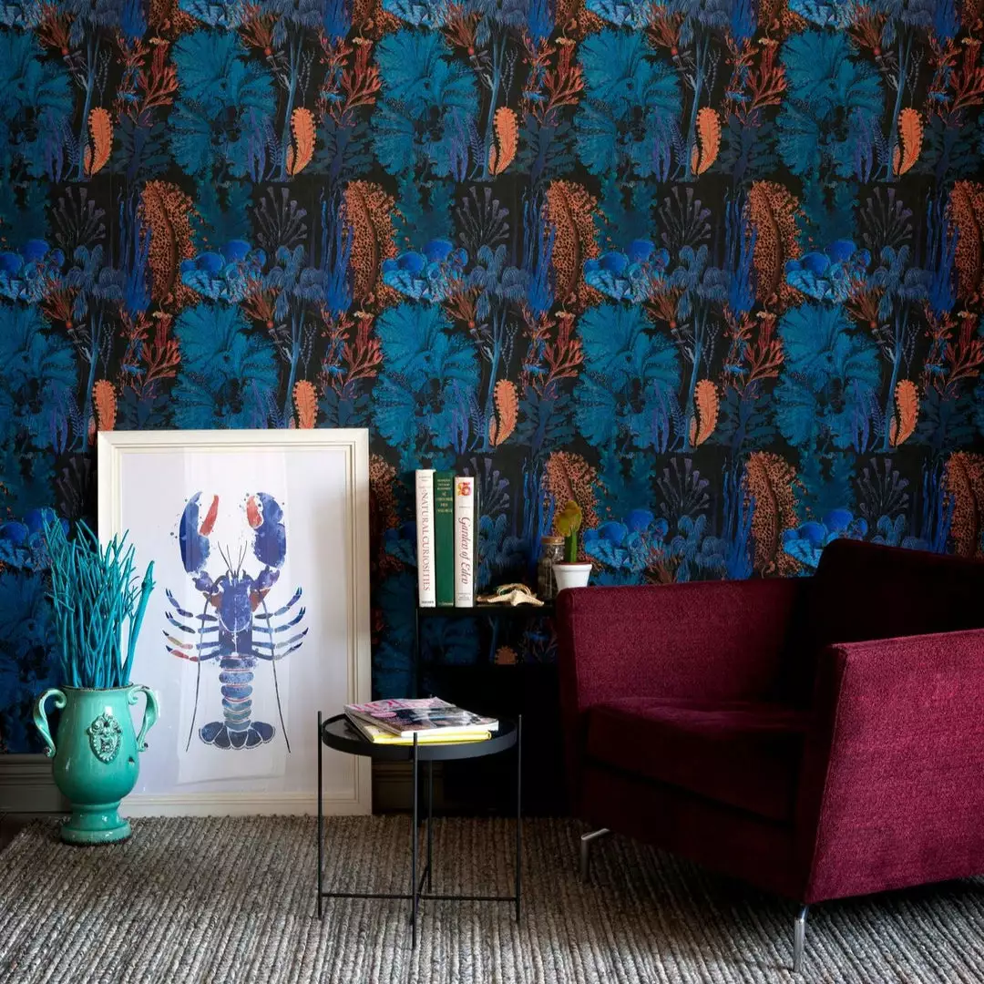 Mind The Gap Coral Reef Ultramarine Wallpaper Rose & Thorn 4 Mind The Gap Coral Reef Ultramarine Wallpaper Rose & Thorn