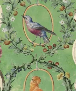 Mind The Gap Countesse's Aviarium Mint Wallpaper