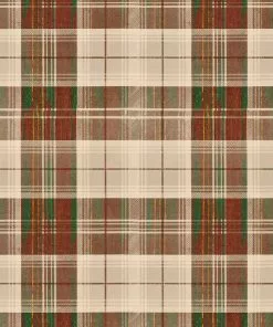 Mind The Gap Folk Couture Countryside Plaid Leather Wallpaper