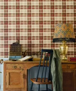 Mind The Gap Countryside Plaid Beechnut Wallpaper Folk Couture