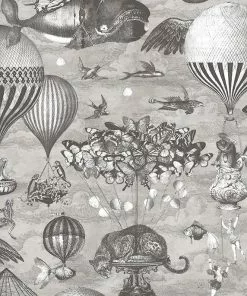 Brand Mckenzie Curious Skies Wallpaper, Black And White Les Jardins Royaux