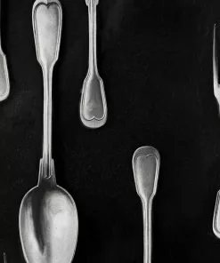 Mind The Gap Cutlery Silver Wallpaper