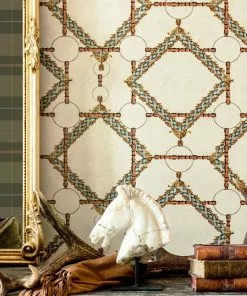 Mind The Gap Wallpaper & Paint Decorative Harness, Taupe Wallpaper